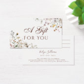 cadeaukaart voor wilde bloemen visitekaartje (Bureau)