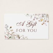 cadeaukaart voor wilde bloemen visitekaartje (Voorkant)