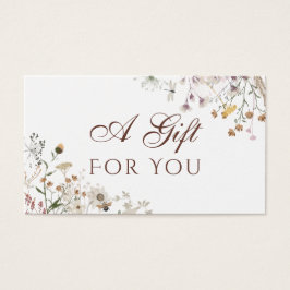 cadeaukaart voor wilde bloemen visitekaartje