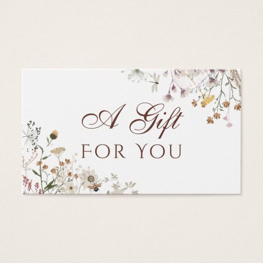 cadeaukaart voor wilde bloemen visitekaartje (Voorkant)