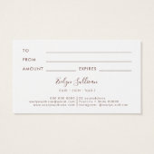 cadeaukaart voor wilde bloemen visitekaartje (Achterkant)