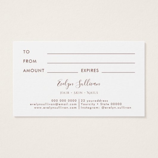 cadeaukaart voor wilde bloemen visitekaartje (Achterkant)