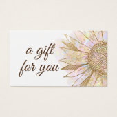 cadeaukaart voor zonnebloemen visitekaartje (Voorkant)