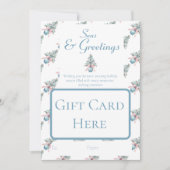 Cadeaukaarthouder drijfhout kerstboom feestdagenkaart (Voorkant)