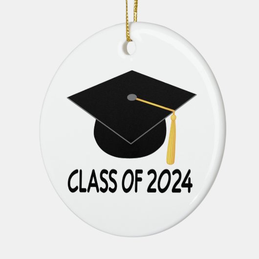 Cadeauklasse afstuderen 2024 keramisch ornament (Links)