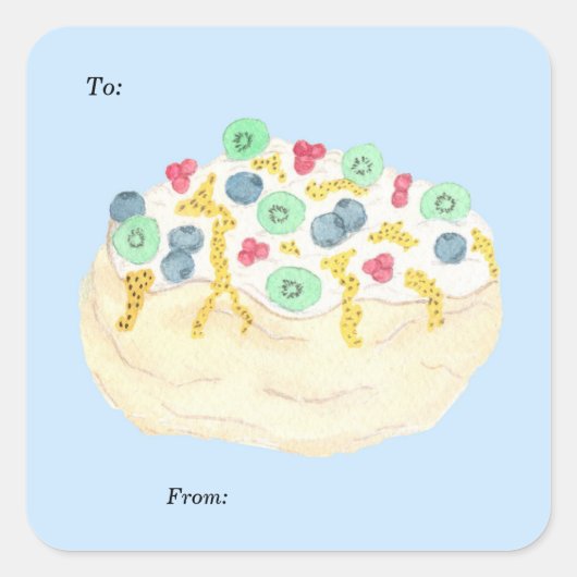 Cadeaukleefstickertje Vierkante Sticker (Voorkant)