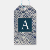 CadeauLabel JAPANESE WAVE PATROON CUSTOM INITIAAL (Voorkant)