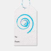 CadeauLabel met Light Blue Twirl (Voorkant)