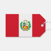 CadeauLabel met vlag Peru (Voorkant (Horizontaal))