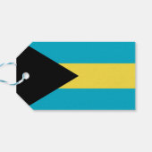 CadeauLabel met vlag van Bahama's (Achterkant Horizontaal)