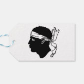 CadeauLabel met vlag van Corsica, Frankrijk (Achterkant Horizontaal)