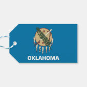CadeauLabel met vlag van de staat Oklahoma, VS (Achterkant Horizontaal)