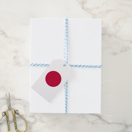 CadeauLabel met vlag van Japan (Met Touw)