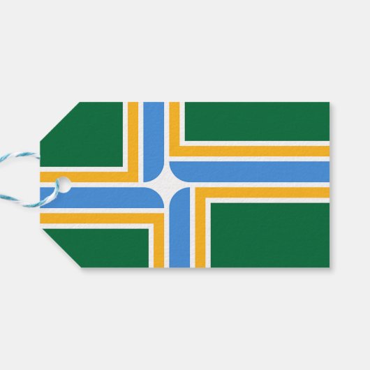 CadeauLabel met vlag van Portland City, VS (Achterkant Horizontaal)