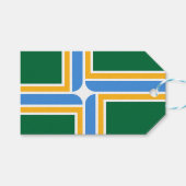 CadeauLabel met vlag van Portland City, VS (Voorkant (Horizontaal))