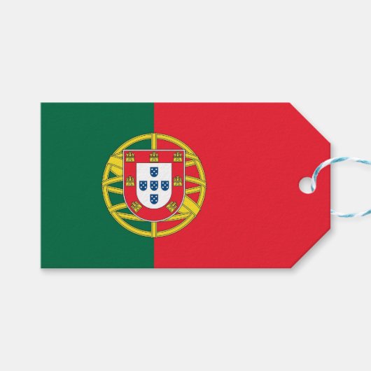CadeauLabel met vlag van Portugal (Voorkant (Horizontaal))