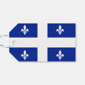 CadeauLabel met vlag van Quebec, Canada (Achterkant Horizontaal)