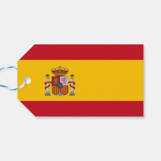 CadeauLabel met vlag van Spanje (Achterkant Horizontaal)