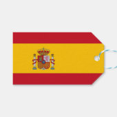 CadeauLabel met vlag van Spanje (Voorkant (Horizontaal))