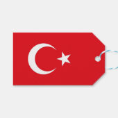 CadeauLabel met vlag van Turkije (Voorkant (Horizontaal))