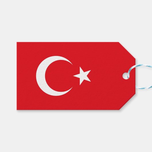 CadeauLabel met vlag van Turkije (Voorkant (Horizontaal))