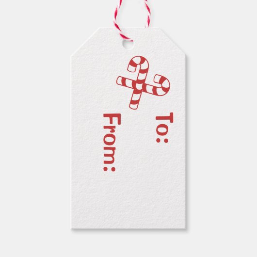 CadeauLabel - Rode snoepjes (Voorkant)