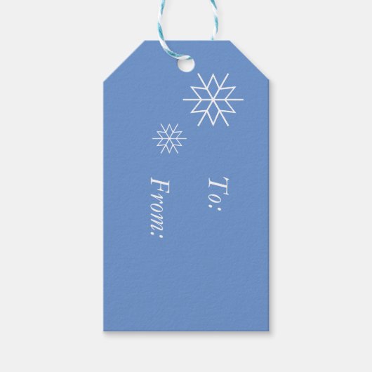 CadeauLabel - Snowflakes en Santa (Voorkant)