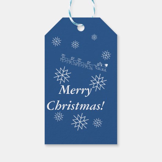 CadeauLabel - Snowflakes en Santa (Achterkant)