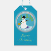 CadeauLabel - Snowman in Wereldbol (Voorkant)