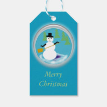 CadeauLabel - Snowman in Wereldbol