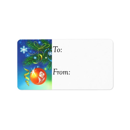 cadeauLabel voor kerstcadeaus Etiket (Voorkant)