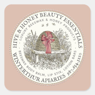 CadeauLabel voor ondersteunende producten Vierkante Sticker