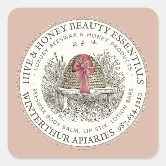 CadeauLabel voor ondersteunende producten Vierkante Sticker (Voorkant)