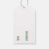 CadeauLabels - Blauw Dino-ontwerp 2 (Achterkant)