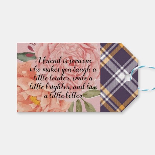 Cadeaulabels. Een vriend maakt het leven beter. Cadeaulabel (Voorkant (Horizontaal))