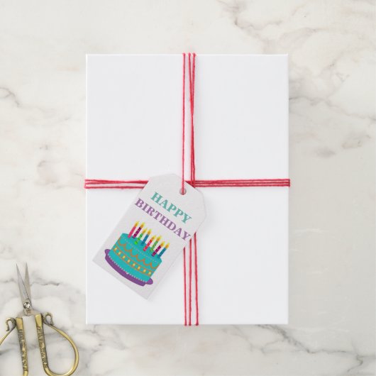 CadeauLabels - Fijne verjaardag (Met Touw)