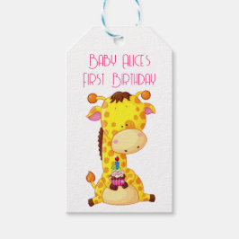 CadeauLabels - Giraffe op zaterdag