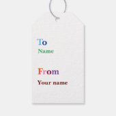 CadeauLabels - Meerkleurige Flimingo's (Achterkant)