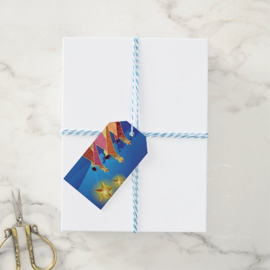 CadeauLabels met kerstmis Mannen CadeauLabels (Met Touw)