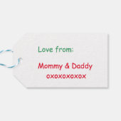 CadeauLabels - Pinguïn met Cadeau (Achterkant Horizontaal)