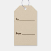 cadeaulabels voor buffalo cartoon (Achterkant)