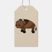 cadeaulabels voor buffalo cartoon (Voorkant)