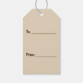 cadeaulabels voor buffalo cartoon (Achterkant)