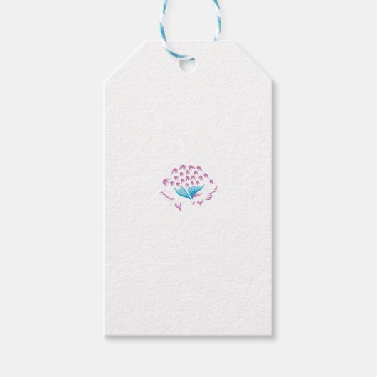Cadeaulabels. Waterverf. Regenboog. Floral | Custo Cadeaulabel (Voorkant)
