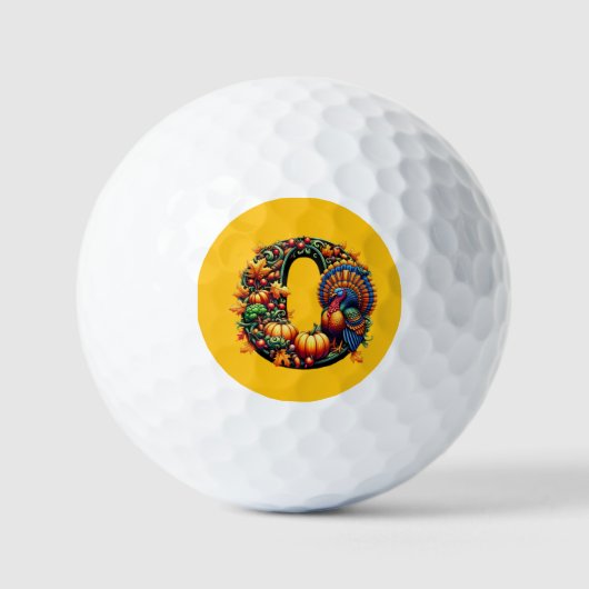 Cadeauletter o Thanksgiving-stijl Golfballen (Voorkant)