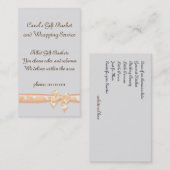 Cadeaumandservice Sjabloon, eenvoudig tapelijn Visitekaartje (Voorkant / Achterkant)