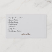 Cadeaumandservice Sjabloon, eenvoudig tapelijn Visitekaartje (Achterkant)