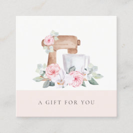 Cadeaumixer voor het cateren van flesjes vierkante visitekaartje