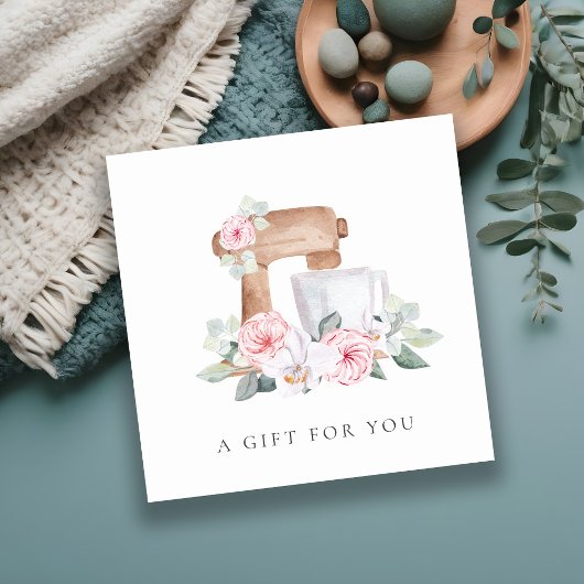 Cadeaumixer voor het cateren van flesjes vierkante visitekaartje