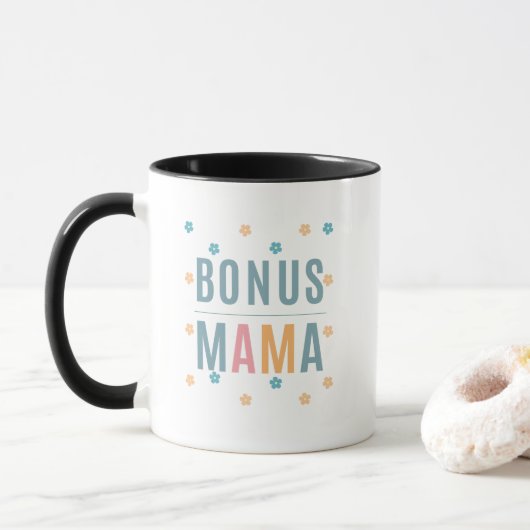 Cadeaumoeder Giftige Moderne Typografie Mok (Met donut)